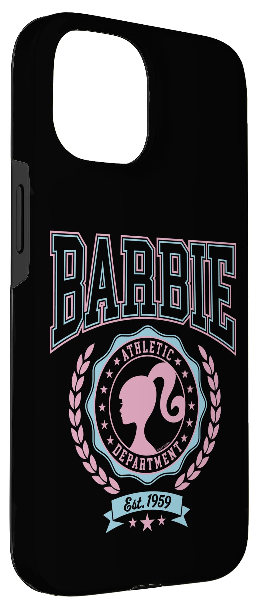 Iphone 15 Barbie   Varsity Athletic Department Silhouette Logo Case