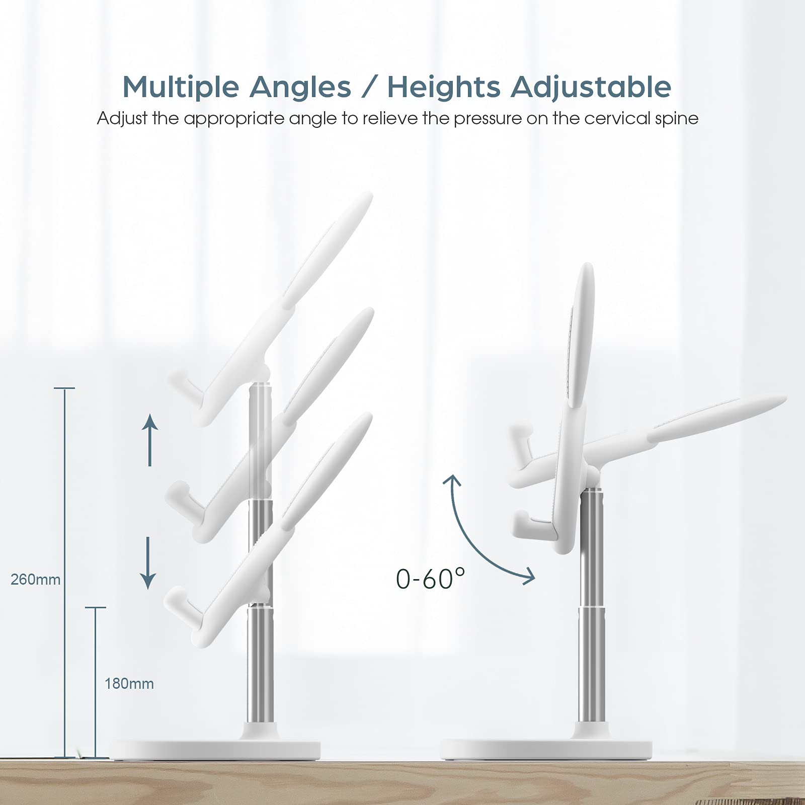 Cell Phone Stand,Angle Height Adjustable Bunny Phone Stand For Desk,Cute Rabbit Phone Holder Stand For Desk, Compatible With All