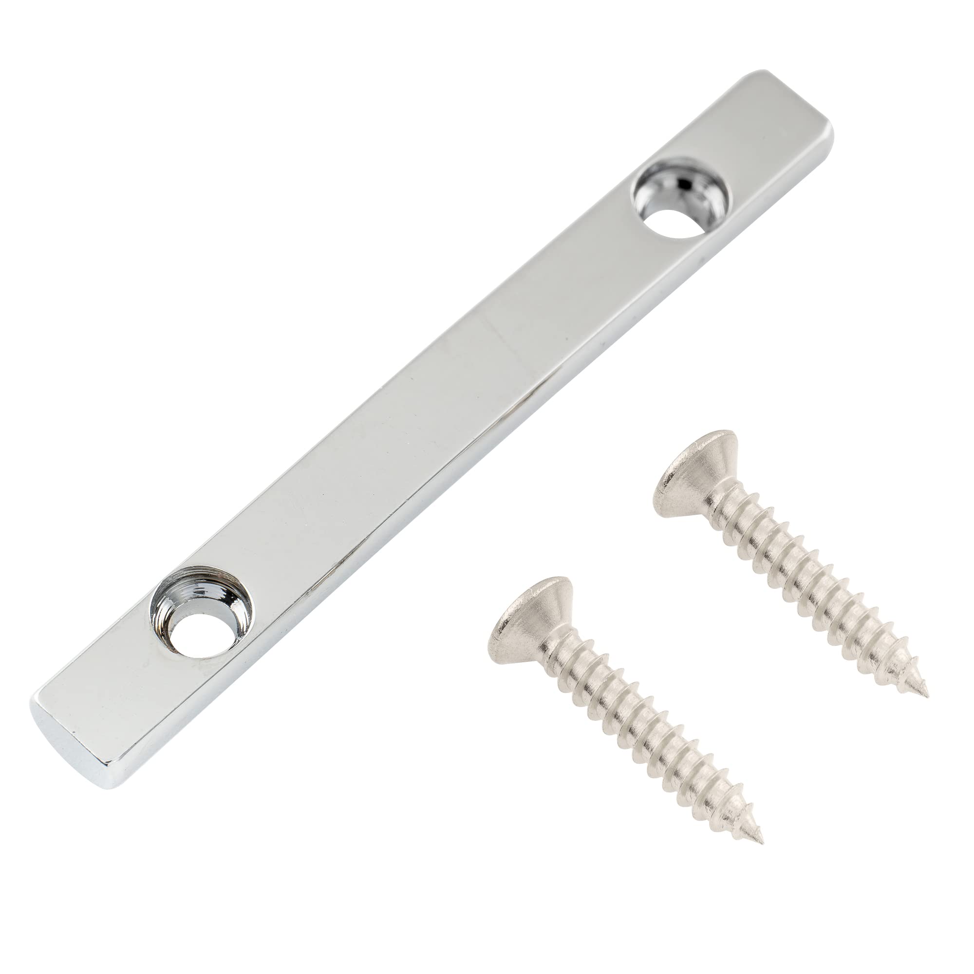 Musiclily Pro 48Mm Brass Guitar String Retainer Bar Trees Guides For Floyd Rose Double Locking Tremolo Bridge System, Chrome