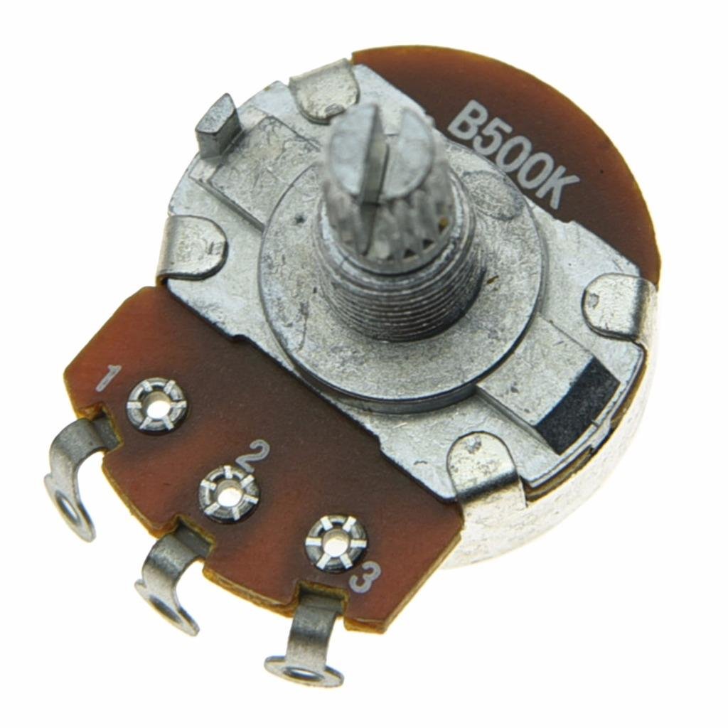 Dopro 5Pcs Linear Guitar Pots Volume 500K Electric Guitar Large Pots 24Mm Base With Short Split Shaft Guitar Potentiometer B500K