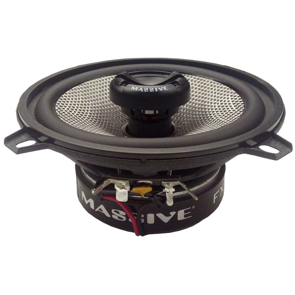 Massive Audio Fx4   4 Inch, 200 Watts Max, 50 Watts Rms, Fx Series Coaxial Speakers, 20Mm Aluminum Dome Ferro Fluid, 6Db Linkswo