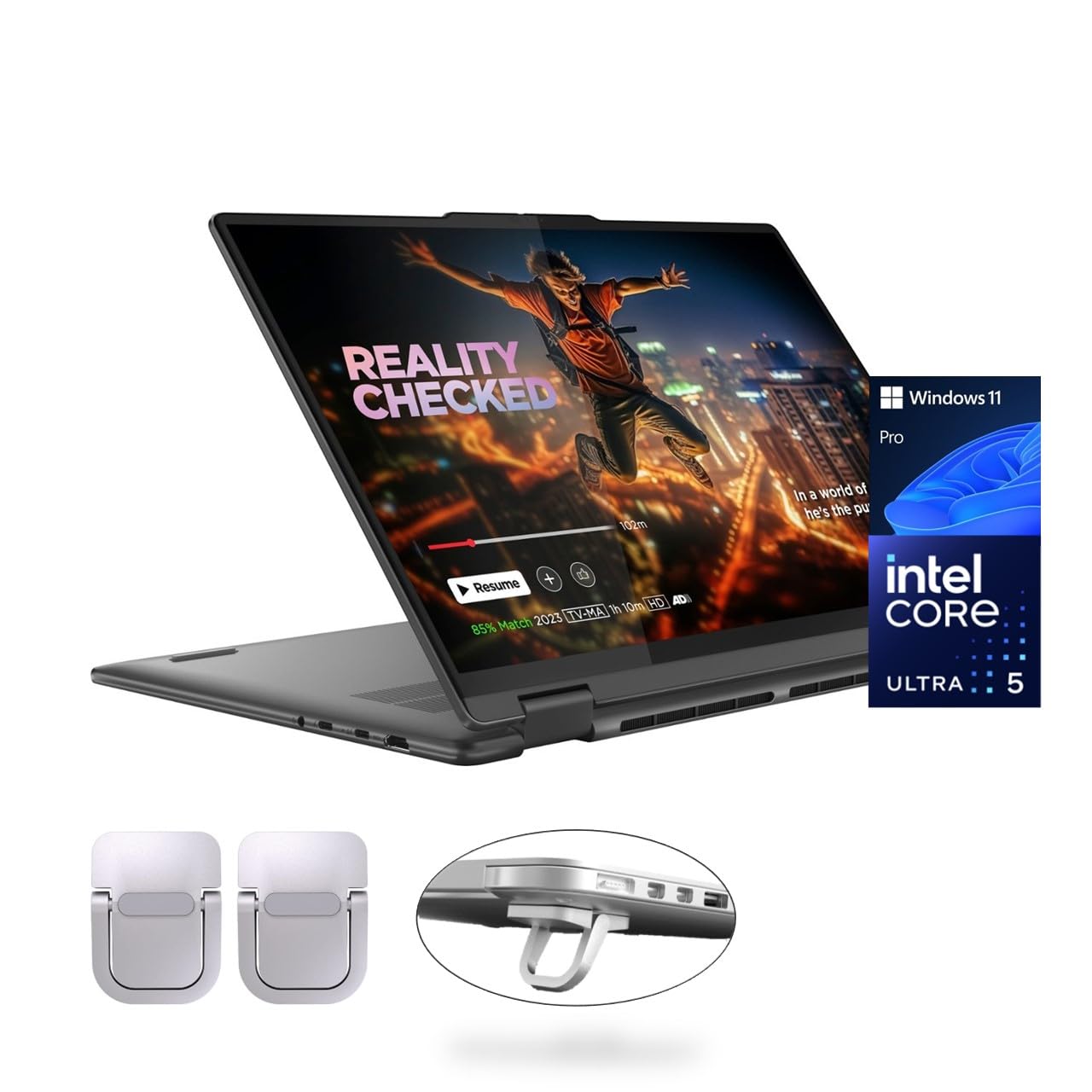 Lenovo Yoga 7i 2-in-1 Laptop, 16 2K Touchscreen, Core Ultra 5 125U (Beats i7-1355U), 16GB LPDDR5X, 512GB SSD, 300 nits, Backlit,