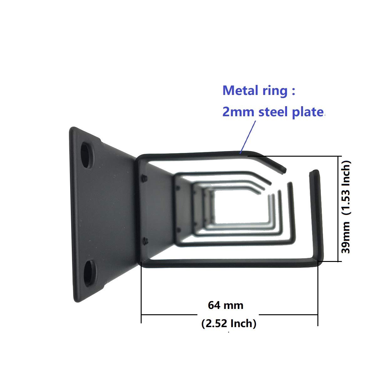 Qiaoyoubang (2 Pack) 1U 5 D Ring Cable Manager   19 Inch Horizontal Rack Mount Metal Server Rack Wire Management System (5R2Pc)