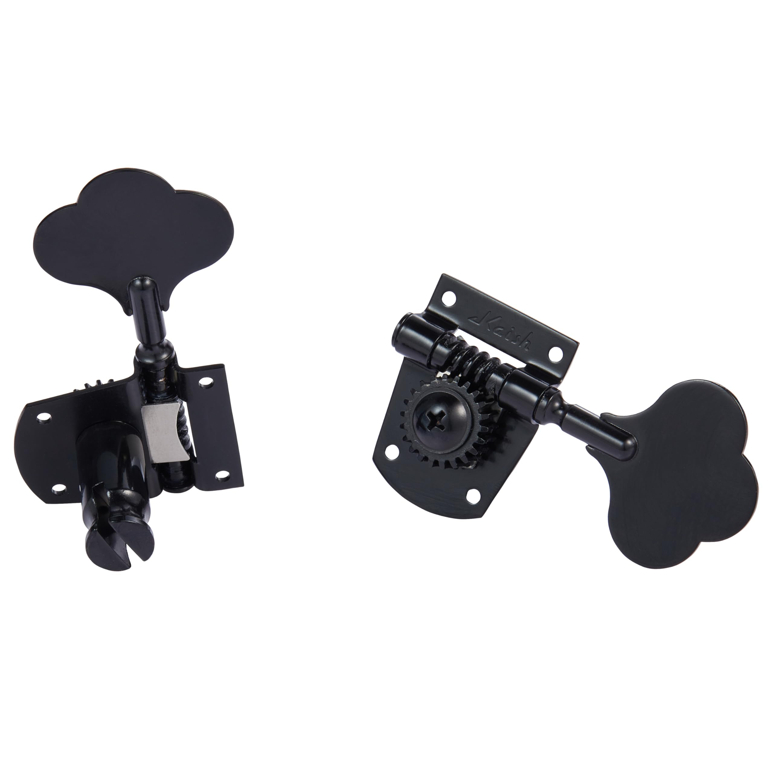Kaish Black 2+2 Cloverleaf Bass Tuners Bass Tuning Machines Bass Tuning Keys For Standard/Highway One Series Jazz J Bass/Precisi