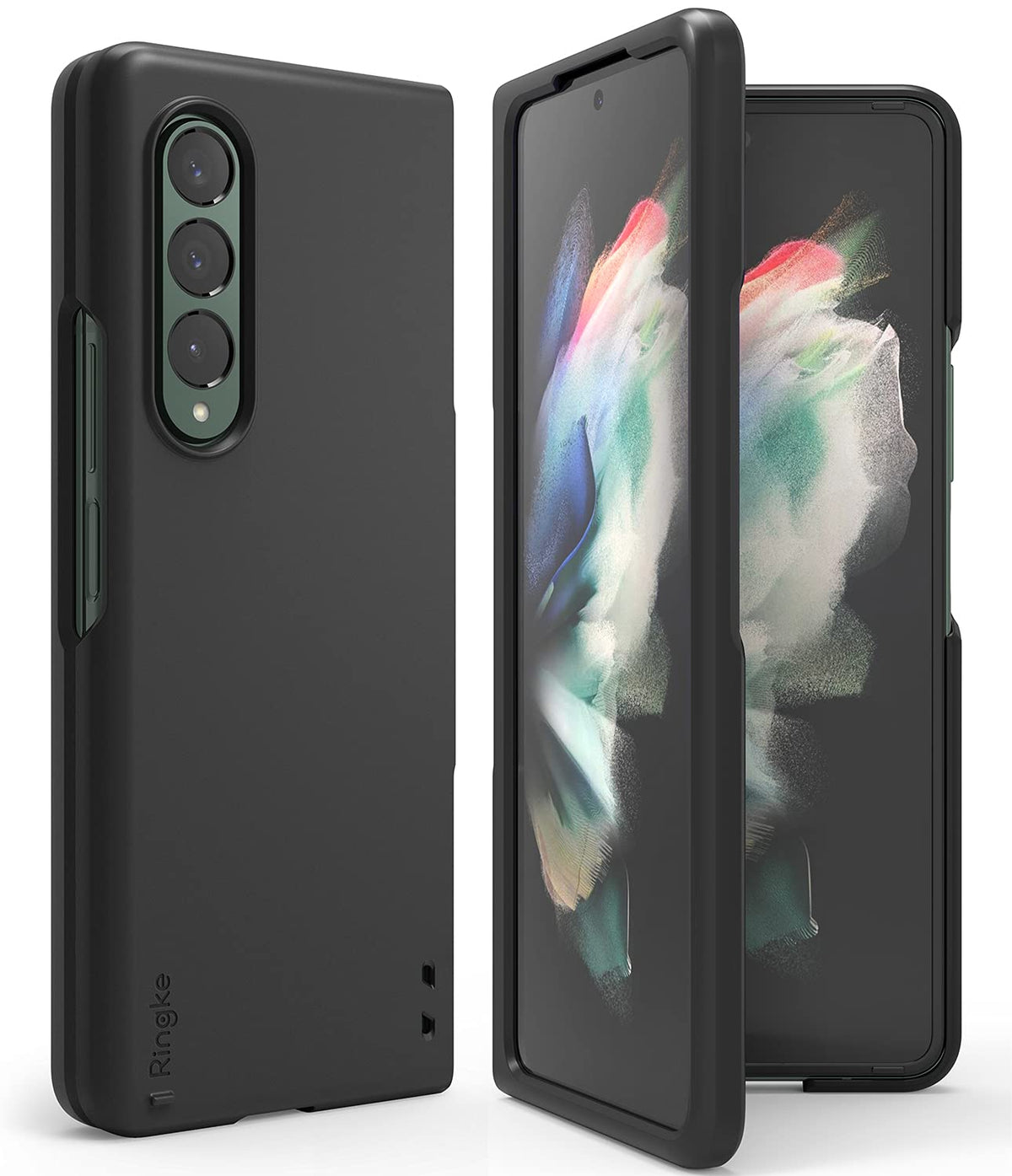 Ringke Slim Case Compatible With Samsung Galaxy Z Fold 3, Hard Thin Transparent Premium Pc With Non Slip Pad Lightweight Protect