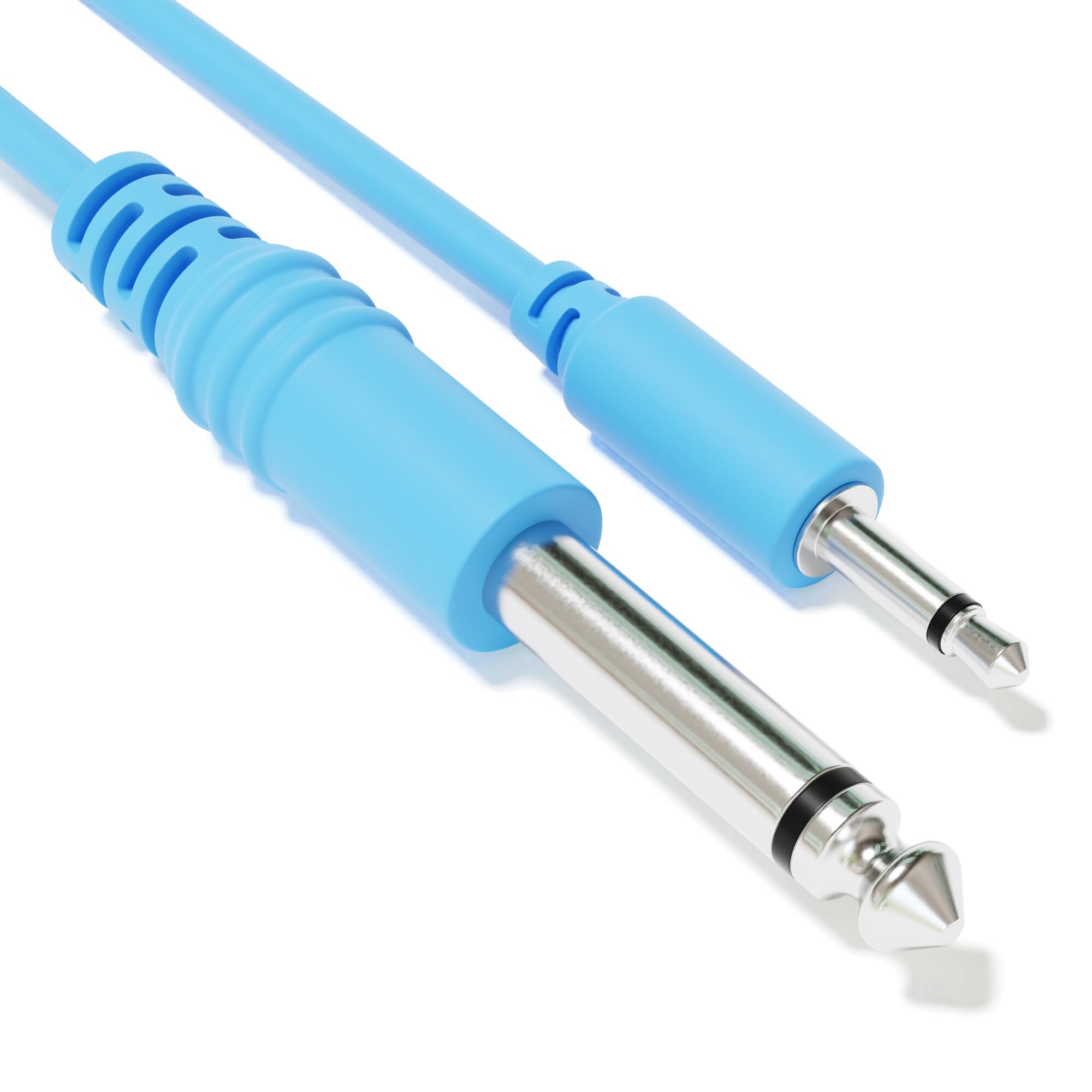 Excelvalley - Mono Patch Cables - Ts 3.5Mm 1/8 To 6.35Mm 1/4 [6A-Pack | 45 Cm - 17.72]