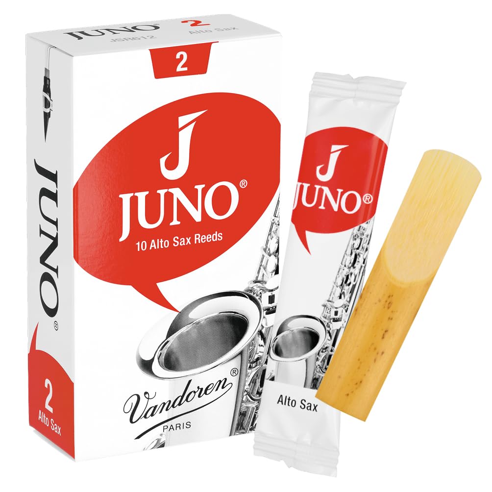 Vandoren Juno Alto Saxophone Reeds, Strength 2, Box Of 10, Jsr612