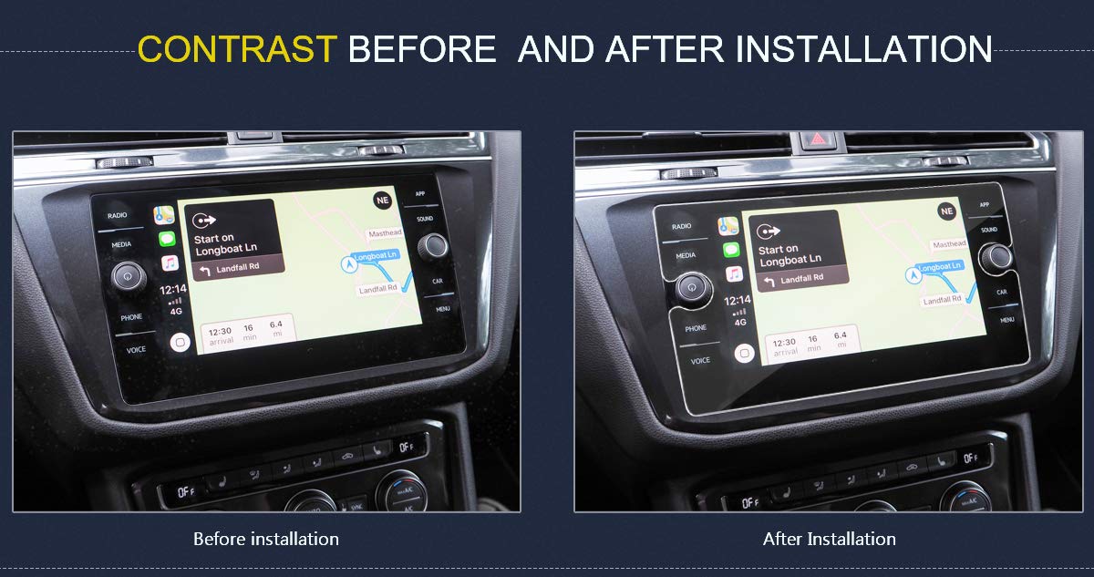 Intget Navigation Screen Protector For 2024 2023 2022 2021 Vw Volkswagen Tiguan Atlas Accessories 2020 2019 2018 Se Sel R Line Car Gps Tempered Glass Center Touch Screen Display Touchscreen Protective