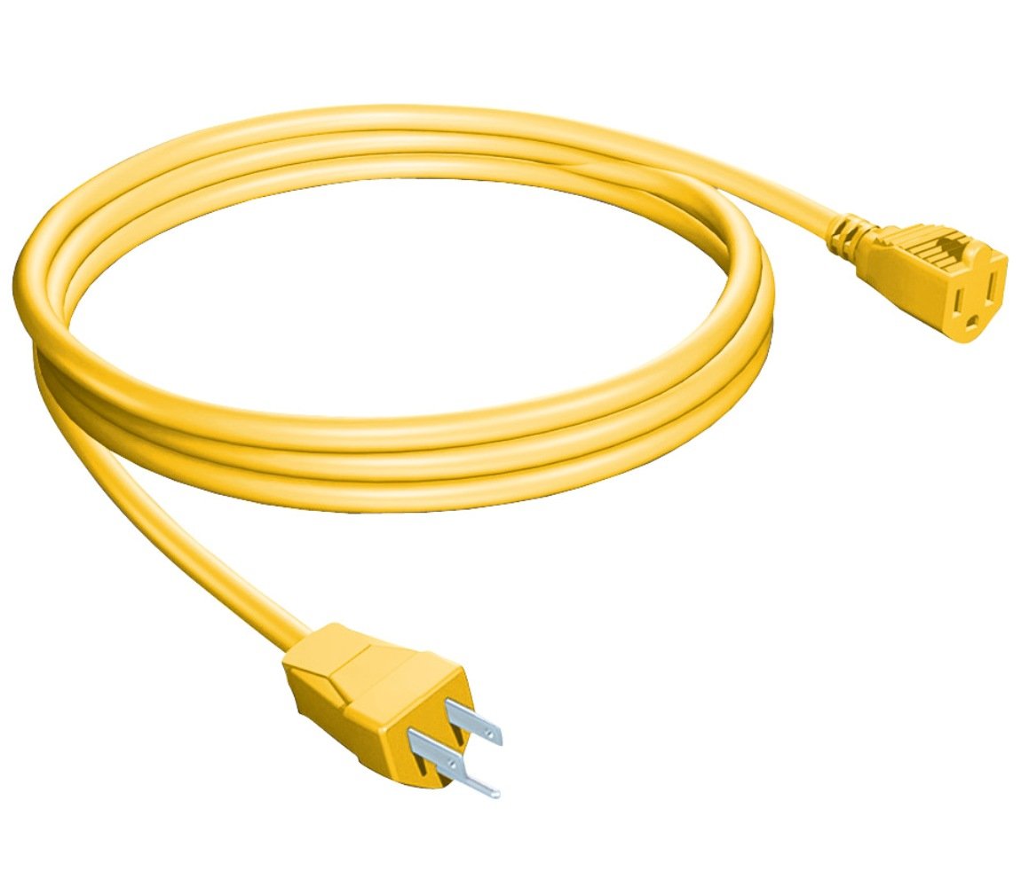 Stanley 33157 Grounded Outdoor Extension Power Cord, 15Feet, Yellow