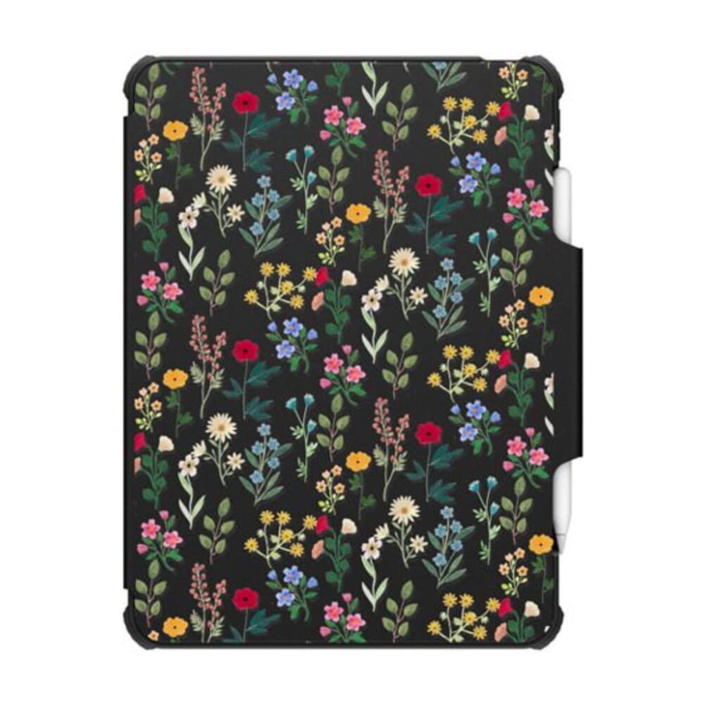 Casetify Impact Folio Case For Ipad Pro 11'' (3Rd/4Th Gen)   Spring Botanicals 2   Clear Black