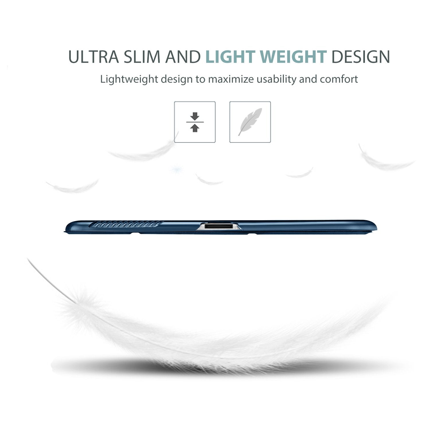 Procase For Ipad 2012/2011 2Nd 3Rd 4Th Generation Case (Old Model), Smart Cover For Ipad 2/Ipad 3 /Ipad 4(Not For Ipad Air 1/Air 2) �Navy