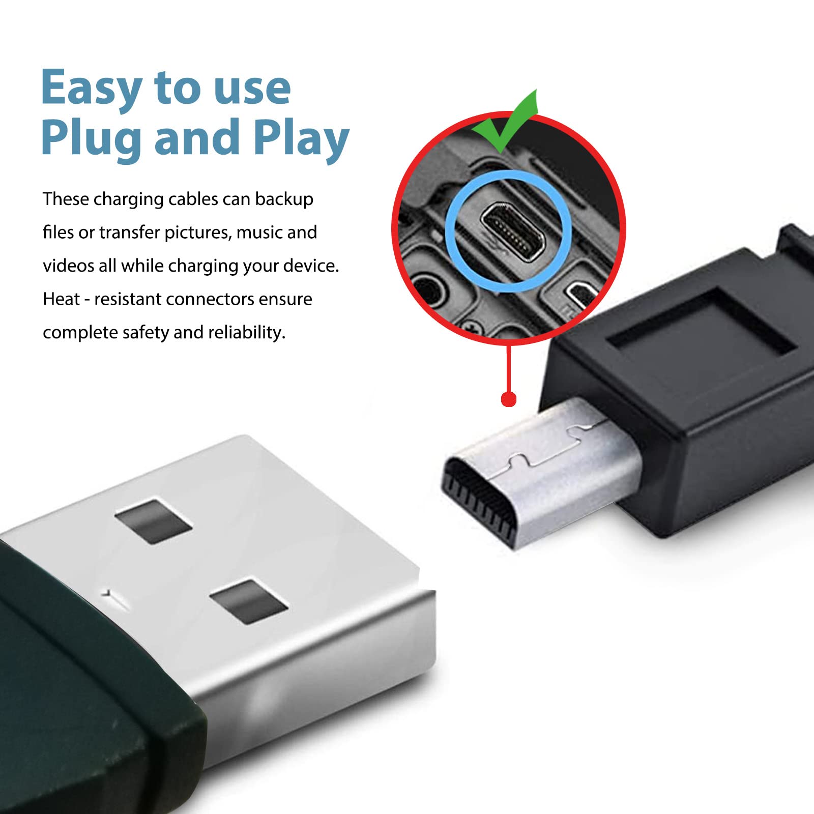 Replacement Nikon Camera Uc E6, Uc E16, Uc E17, Uc E23 Usb Cable Transfer Charging Cable Cord For Nikon Slr Dslr D3300 D750 D5300 D7200 D3200 & Coolpix L340 L32 L22 A10 S S3700 S6500 S3500 S6600 S6300