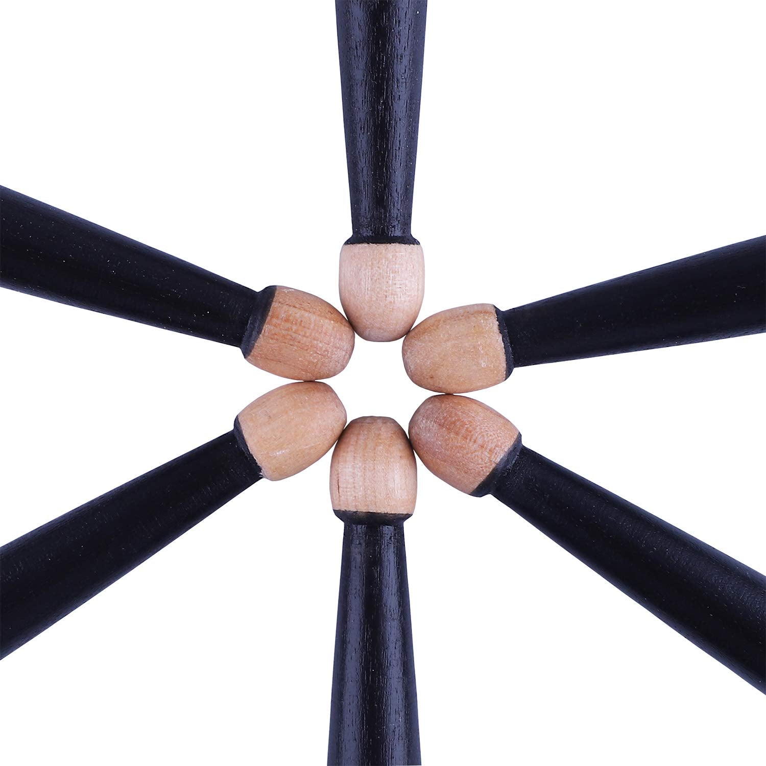 Antner 3 Pairs Drum Sticks 7A For Kids And Beginners Classic Maple Wood Drumsticks, Black