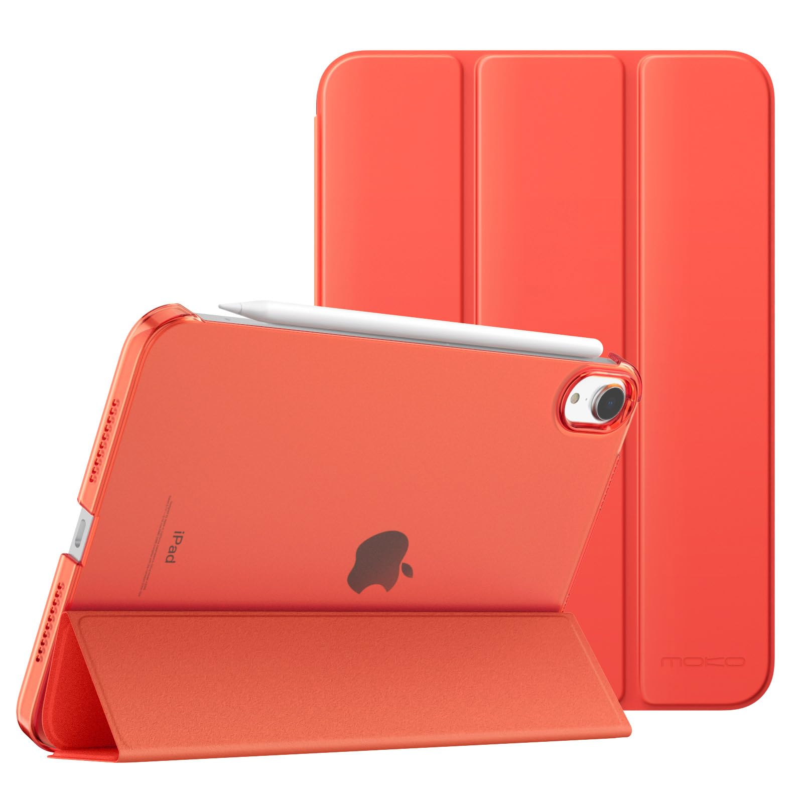 MoKo for iPad Mini 7 (A17 Pro) Case 2024,iPad Mini 6 Case 2021,8.3 inch iPad Mini 7th/6th Generation Case,Slim Lightweight Hard Back Shell Stand Cover for iPad Mini 2024, Cherry Tomatoes Red