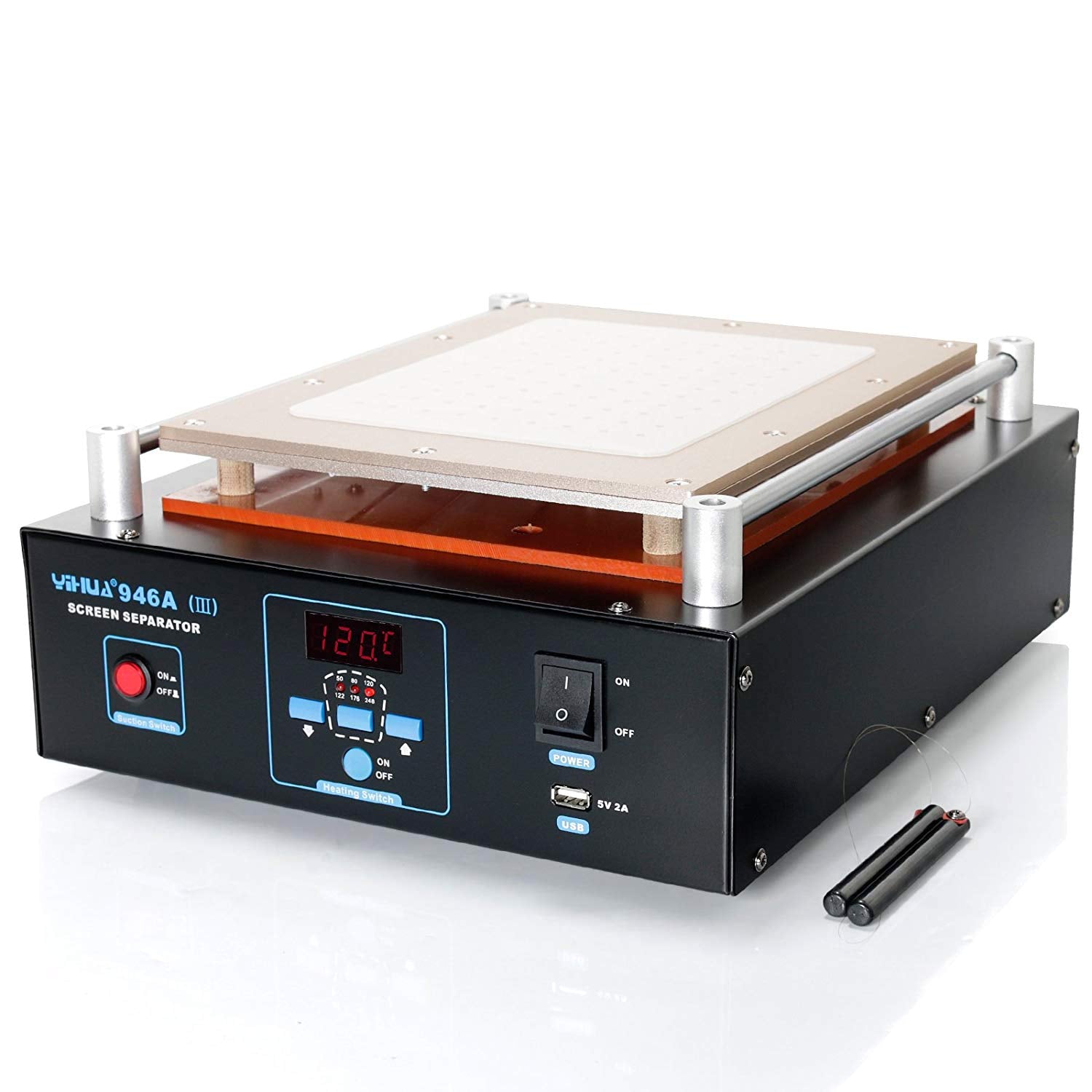 Yihua 946A Iii Digital Lcd Screen Separator 5V 2A Usb Power Supply With Built In Long Lasting Vacuum Pump For Mobile Ipad F /C (