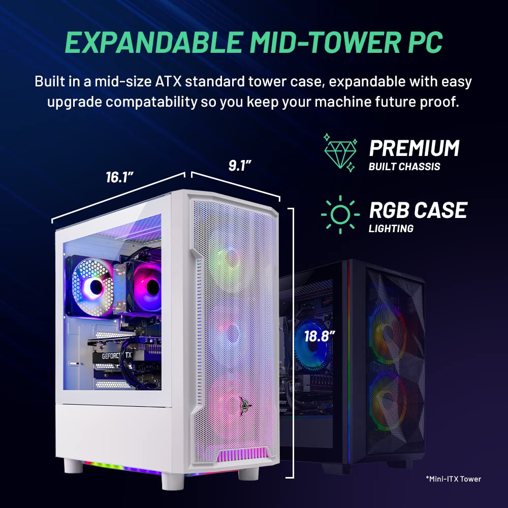 Skytech Archangel Gaming Pc Desktop, Intel I5 13400F 2.5 Ghz (4.6Ghz Turbo Boost), Nvidia Rtx 4060 8Gb Gddr6X, 2Tb Ssd, 32Gb Ddr