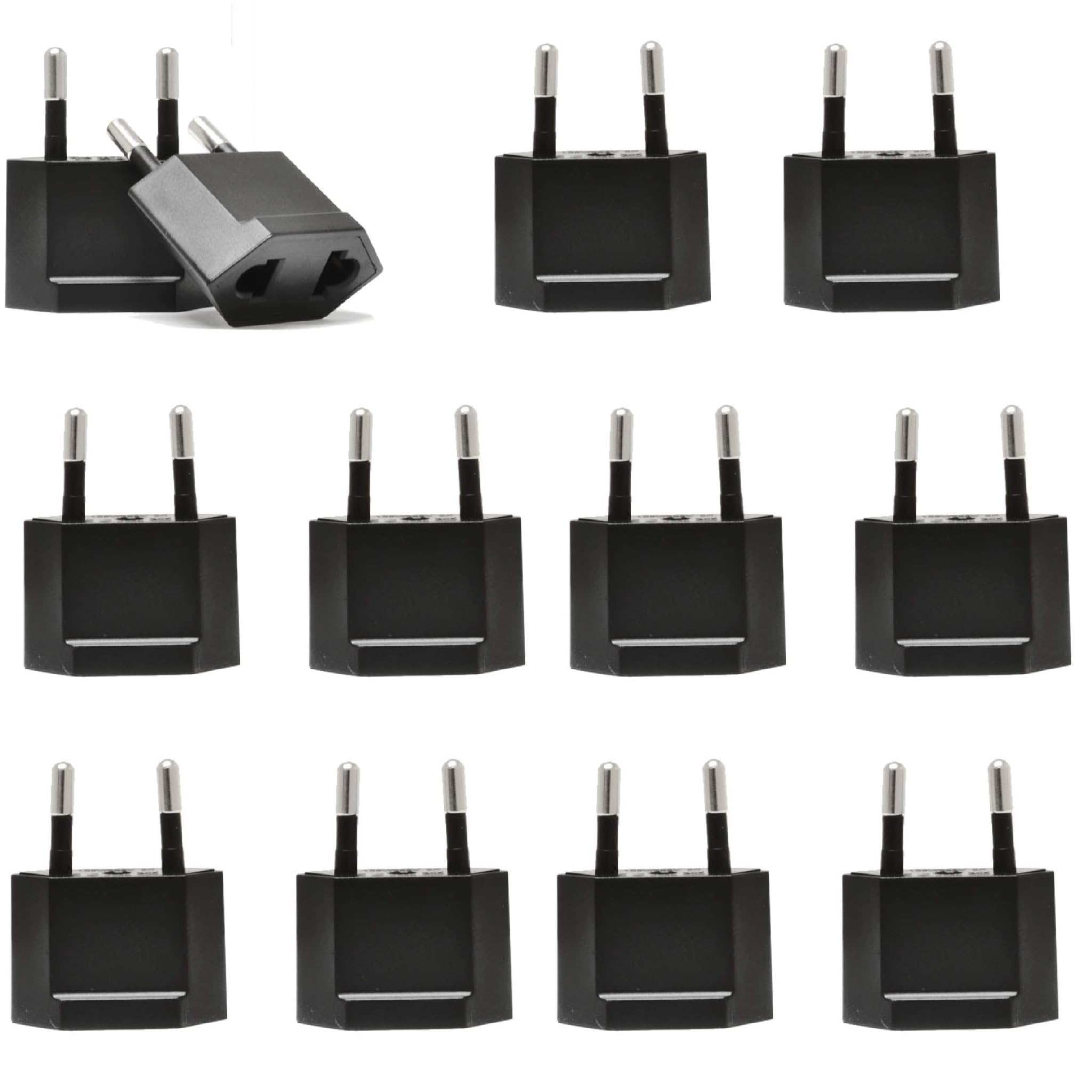 Ceptics Usa, Canada To European Plug Adapter   Type C Adapter Compatible In Europe, Canada To European Travel Plug Adapter Ideal