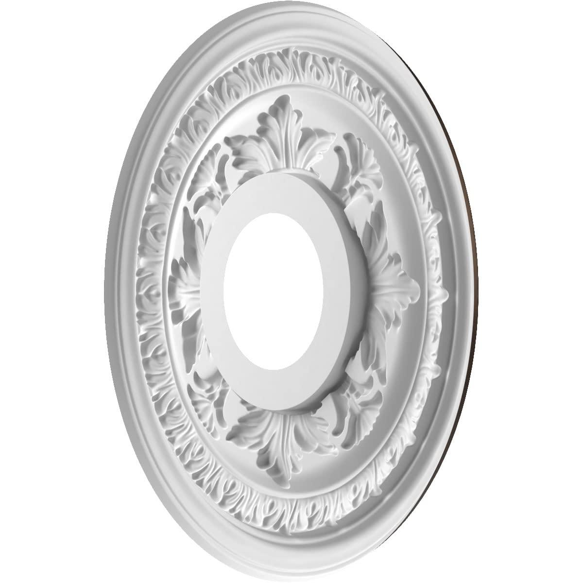 Ekena Millwork Cmp13Bacab Baltimore Thermoformed Pvc Ceiling Medallion (Fits Canopies Up To 5 1/4), 13Od X 3 1/2Id X 3/4P, Metal