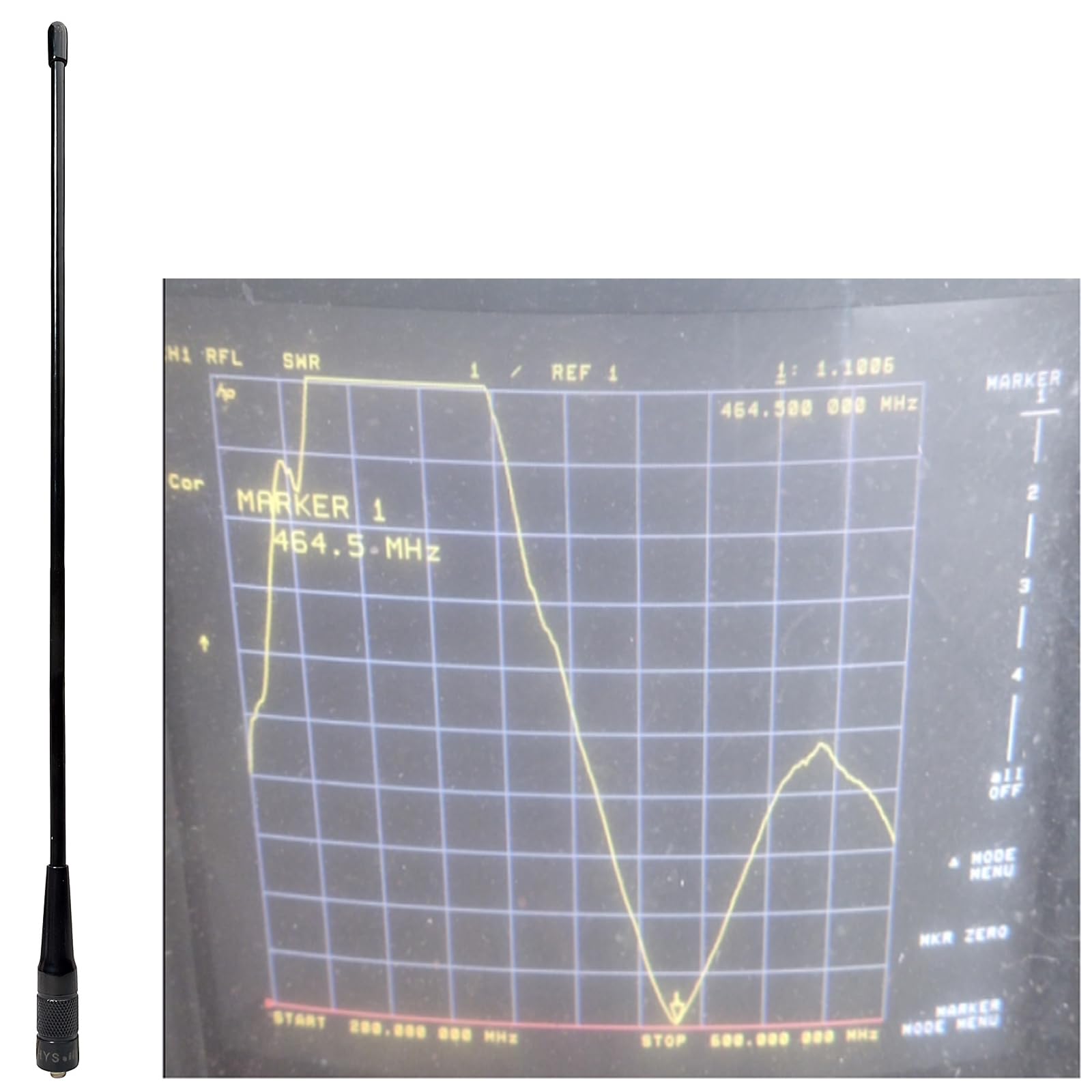 Hys 20W Gmrs Two Way Radio Sma Female Ht 14.96Inchs Antenna,462Mhz To 467 Mhz Uhf, 2.5Dbi Gain, For 460 470Mhz Amateur Gmrs Walk