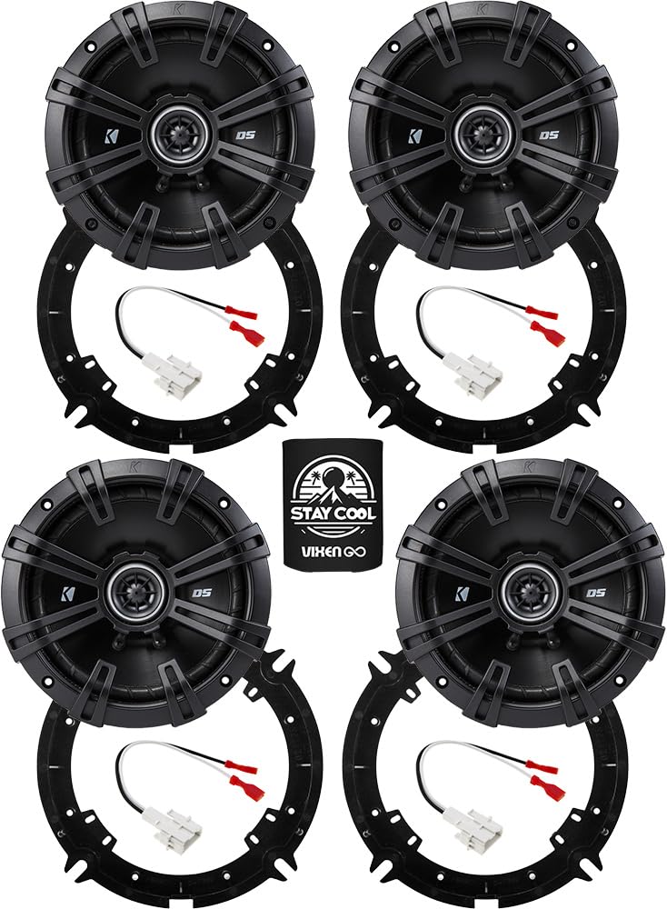 KICKER Front and Rear Door 6.75 Speakers Kit for Kia Sportage 2017-2022 Upgrade Kit - 2 Pairs of DS Series 6 3/4 Inch Coaxial Sp