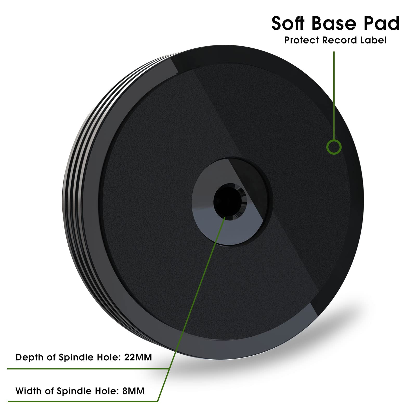 Kedok Record Weight Stabilizer, 50Hz Vinyl Turntable Clamp, 378G (13.3Oz) Record Clamp Phono Lp Disc Stabilizer Turntable Disc W