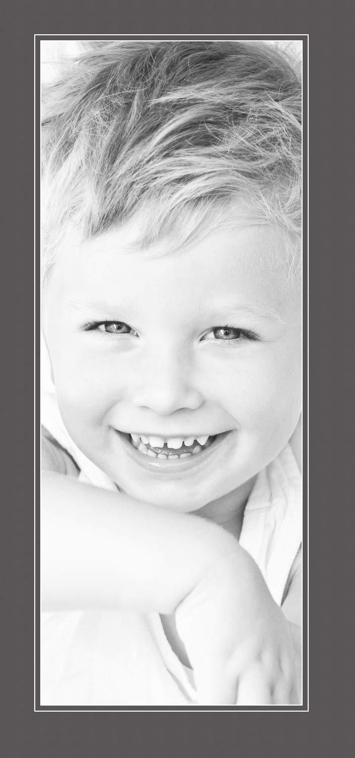 11X28 Cinder / Charcoal Custom Mat For Picture Frame With 7X24 Opening Size (Mat Only, Frame Not Included)