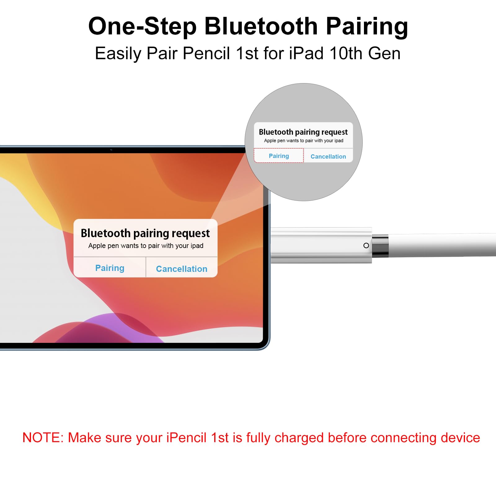 Apetoo Usb C To Pencil Adapter For Apple Pencil 1St Gen And Ipad 10Th Gen Only,Usb C To For Lightning Pencil Charger Adapter Typ