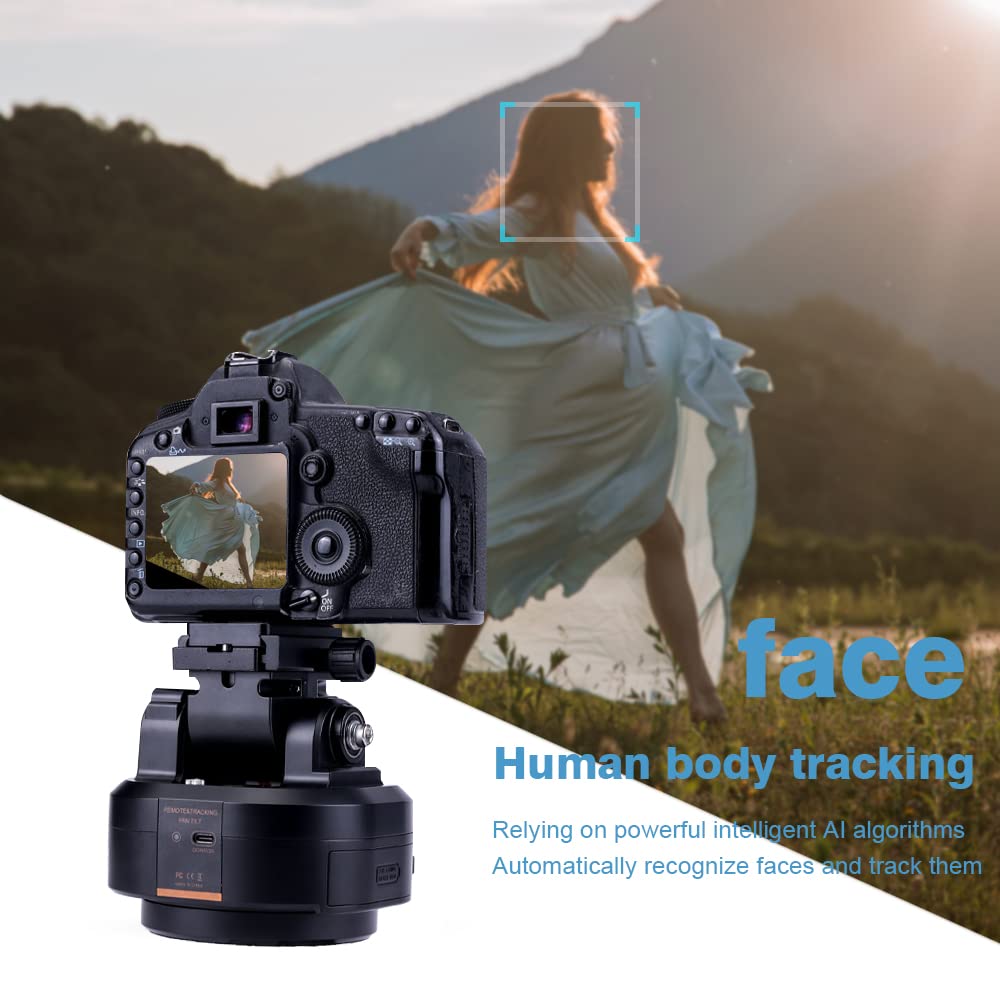 Mcoplus Yt2000 Intelligent 360 Infinity Rotation Remote & Tracking Pan Tilt Head, Automatic Motorized Rotating Panoramic Head Fo
