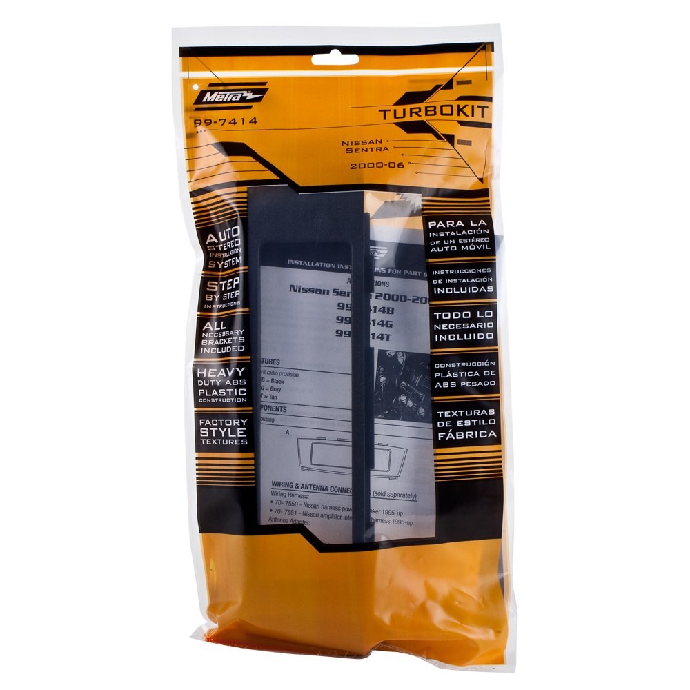 Metra 99-7414 Single Din Installation Kit For 2000-2006 Nissan Sentra Vehicles -Black