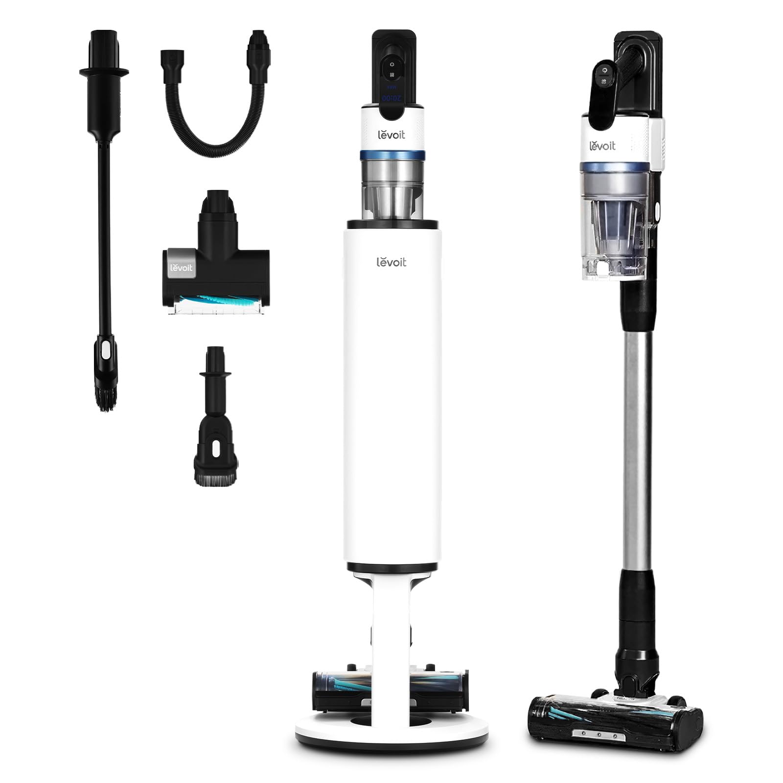 LEVOIT AERO Cordless Vacuum with Auto-Empty Station, HyperPulse Technology, Anti-Tangle Brush, 5-Stage Filtration, HEPA Filter, 