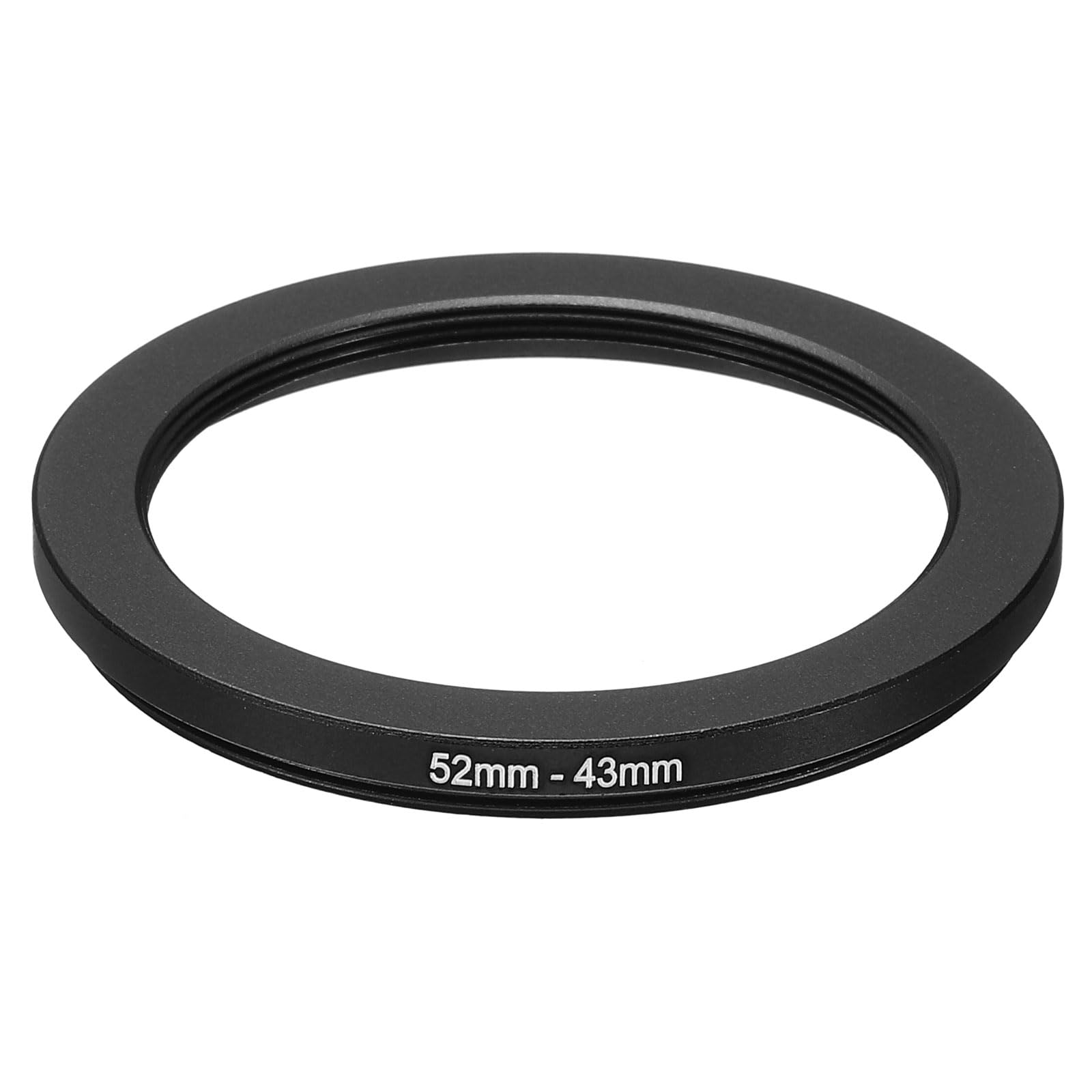 Patikil 52Mm 43Mm Metal Step Down Ring, Camera Lens Filter Adapter Ring Aluminum Filter Adapter Ring For Camera Lenses Hood, Bla