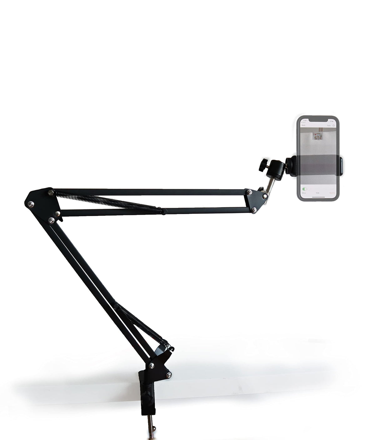 Da Vinci Eye Overhead Phone Stand And Holder   Flexible Arm Phone Stand   Camera Holder With Clamps For Live Streaming, Webcams,