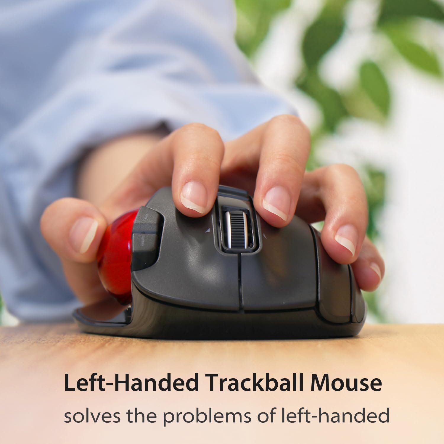 Elecom Ex G Left Handed Trackball Mouse, 2.4 Ghz Usb Wireless, Ergonomic, Thumb Control, Tracking Roller Ball, 6 Programmable Buttons, Tilt Scroll