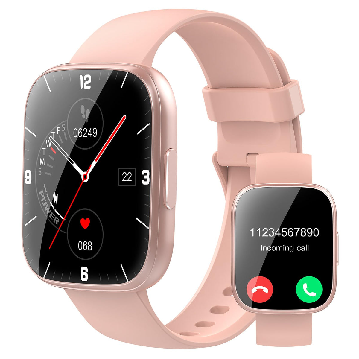 Smart Watch For Men Women, 1.95 '' Hd Touch Screen Fitness Watch With Sleep Heart Rate Monitor, 110+ Sports Modes, Ip68 Waterpro