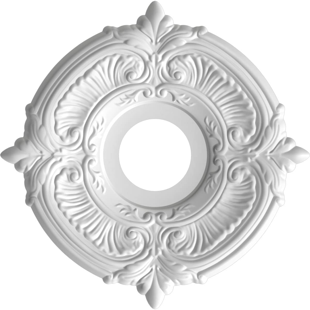 Ekena Millwork Cmp13Atagx Attica Thermoformed Pvc Ceiling Medallion (Fits Canopies Up To 5''), 13''Od, Textured Metallic Galaxy