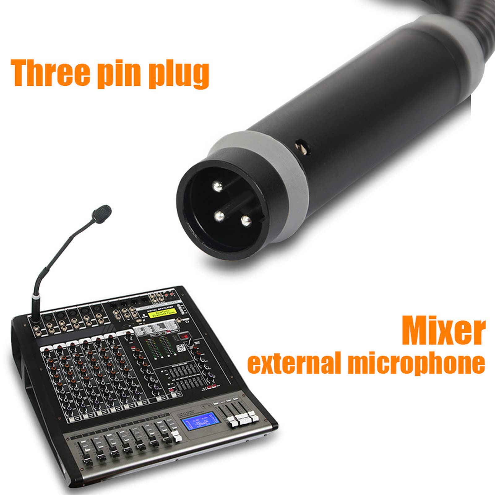 Micfuns Professional Dynamic Bob Barker Microphone For Dj Mixer Dedicated Disc Shouting Microphone Ktv Bar Gooseneck Mic