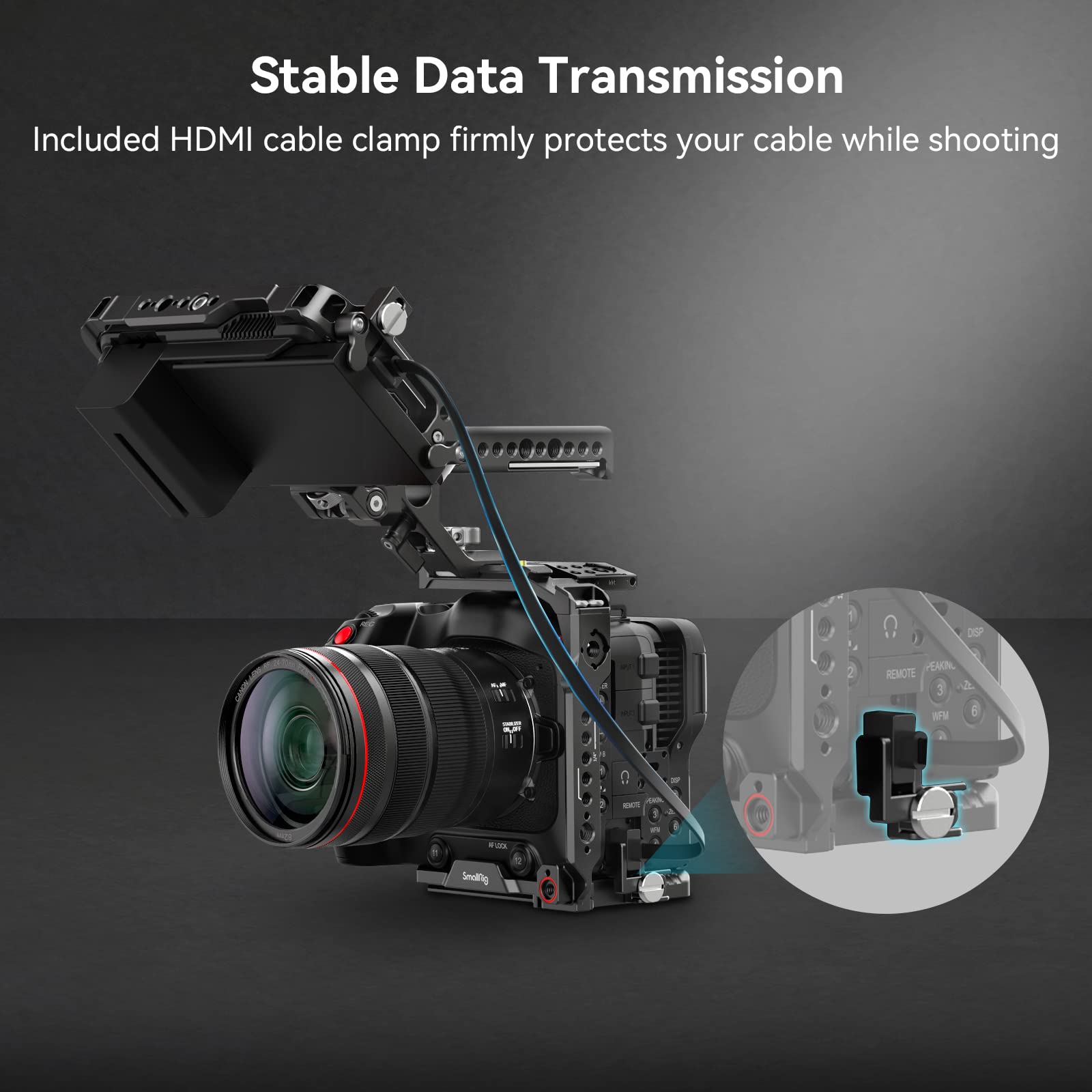 Smallrig Camera Cage Handheld Kit For Eos C70 For Canon With Nato Top Handle, Cable Clamp For Hdmi, Top Plate, Side Plate, Basep