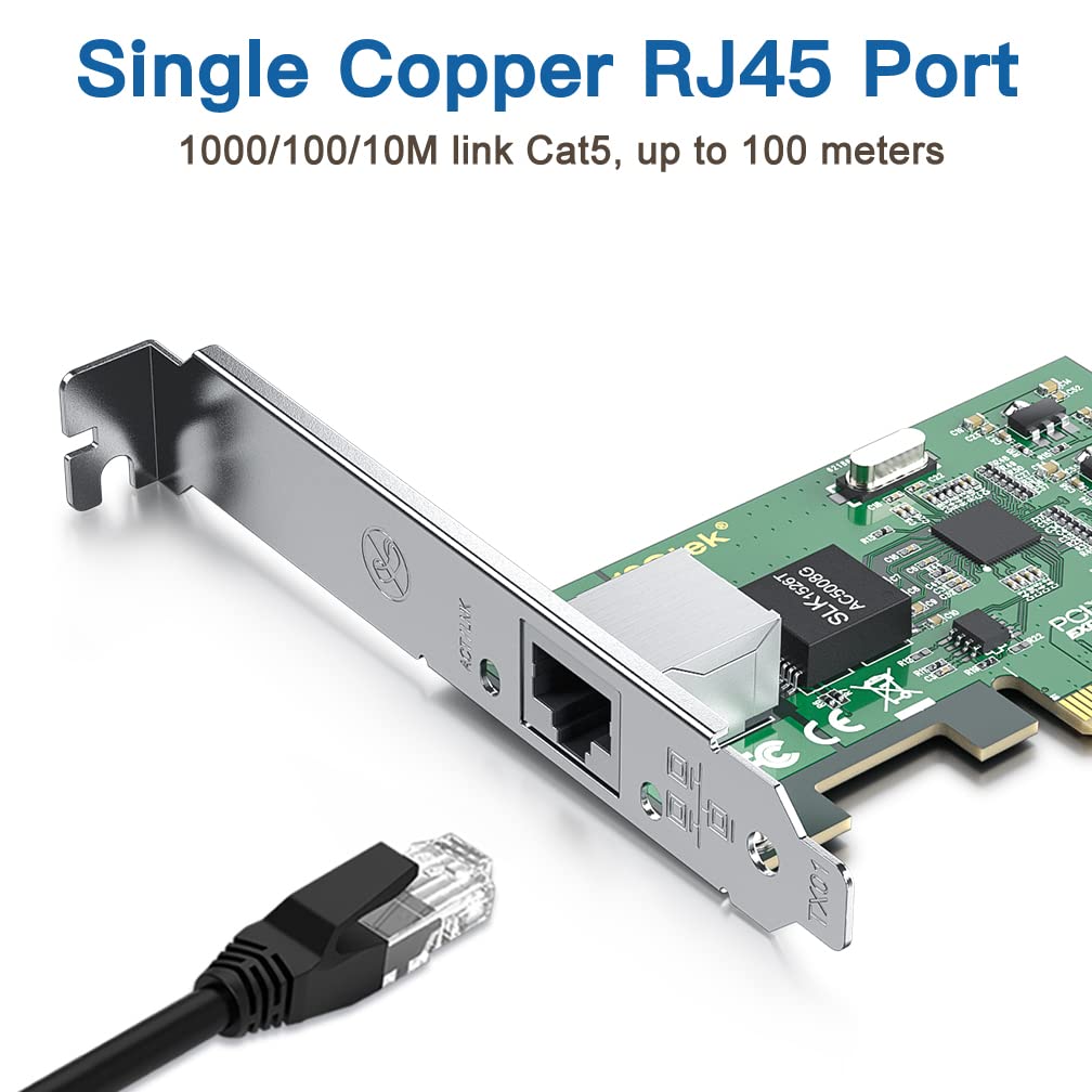 Gigabit Pcie Nic With Intel 82574L Chip, 1Gb Network Card Compare To Intel Expi9301Ct/ Expi9301Ctblk Nic, Single Rj45 Port, Pci