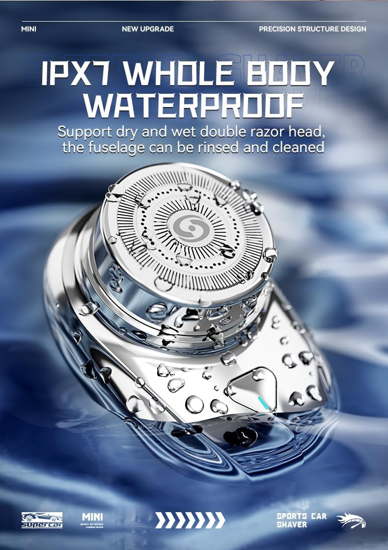 Nita Mini Electric Shaver, Ipx7 Waterproof, Wet&Dry Shave, Travel Shaver   Fast Charging & 60 Days Battery Life