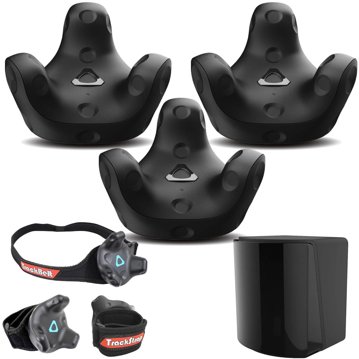 HTC 3 Pack VIVE Tracker (3.0) - with HTC VIVE SteamVR Base Station 2.0 for VIVE Pro, Rebuff TrackBelt + 2 TrackStraps Full Body