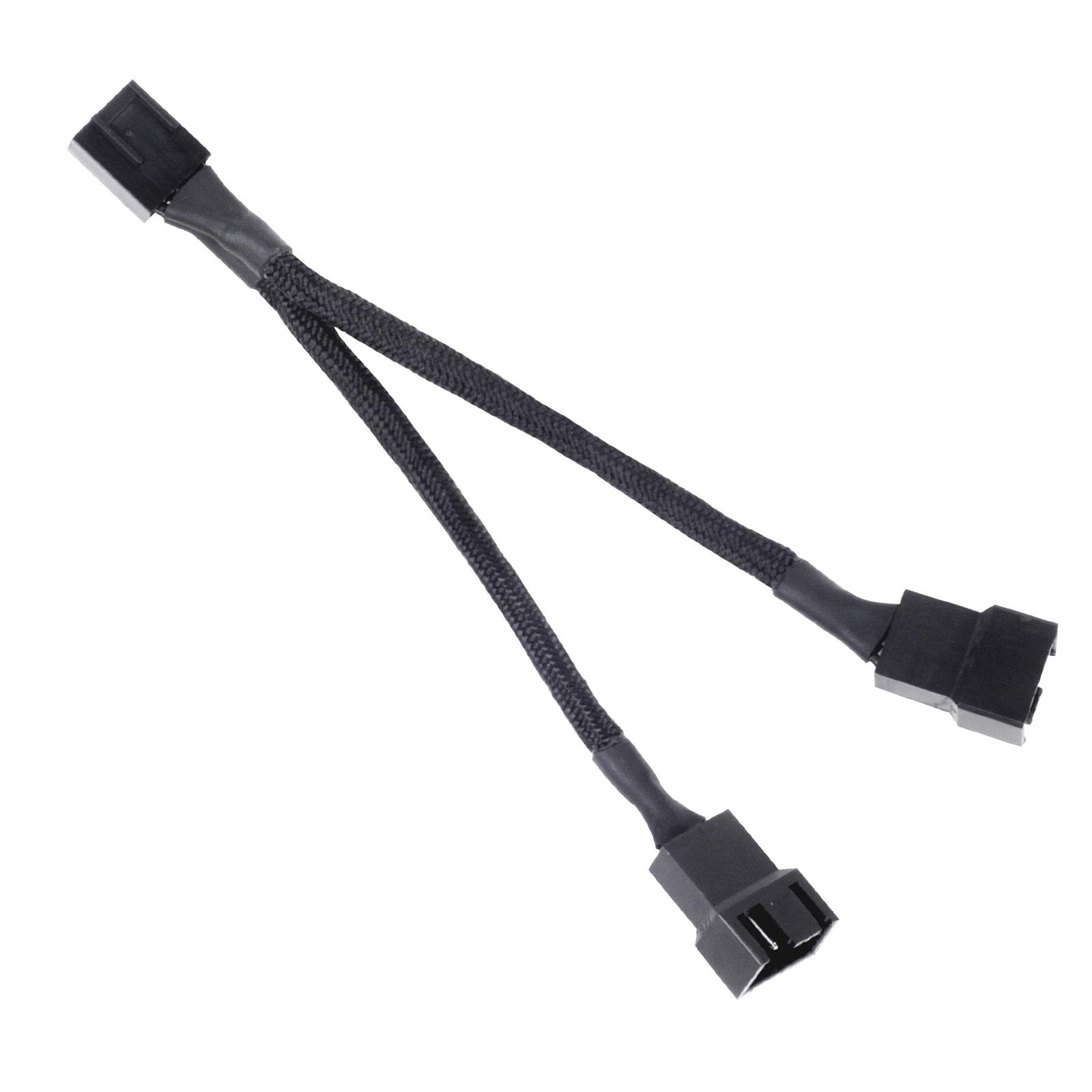 Silverstone Technology Sst Cpf01 Usa Pwm 2 To 1 Splitter In Black Sleeving Cpf01 Usa