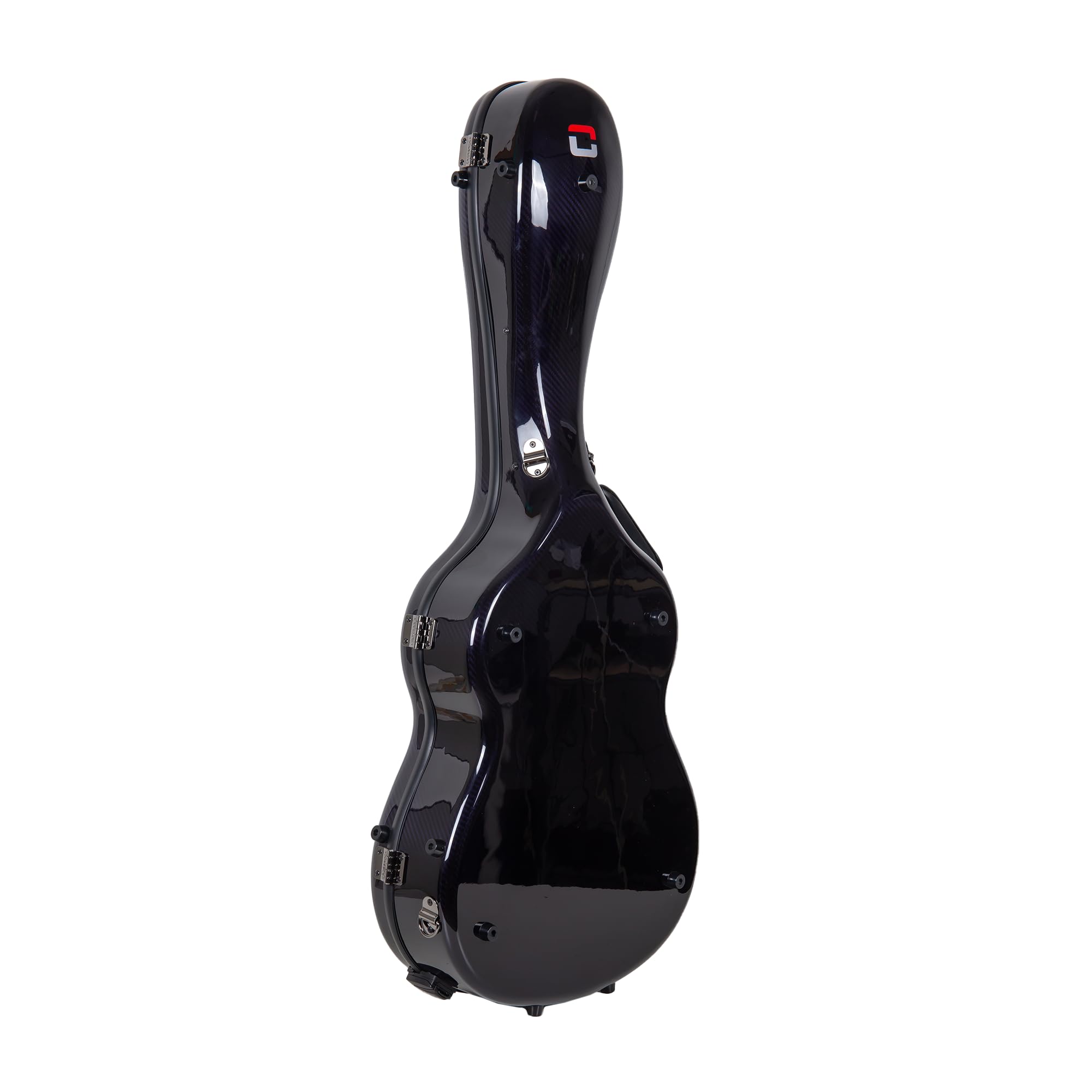 Crossrock Air Carbon 4/4 Classical Guitar Flight Case - 3K Twill Weave Carbon Fiber In Regal Amethyst Purple Carbon Fiber- Tsa L