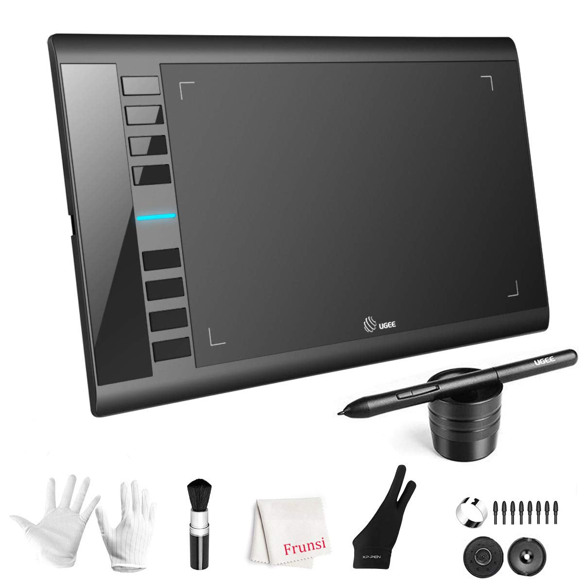 Graphics Drawing Tablet, Ugee M708 10 X 6 Inch Large Drawing Tablet With 8 Hot Keys, Passive Stylus Of 8192 Levels Pressure, Uge
