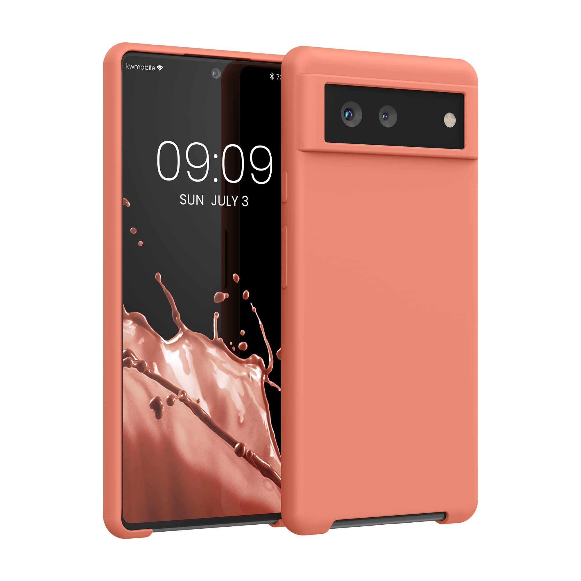kwmobile Case Compatible with Google Pixel 6 Case - TPU Silicone Phone Cover with Soft Finish - Soft Blush