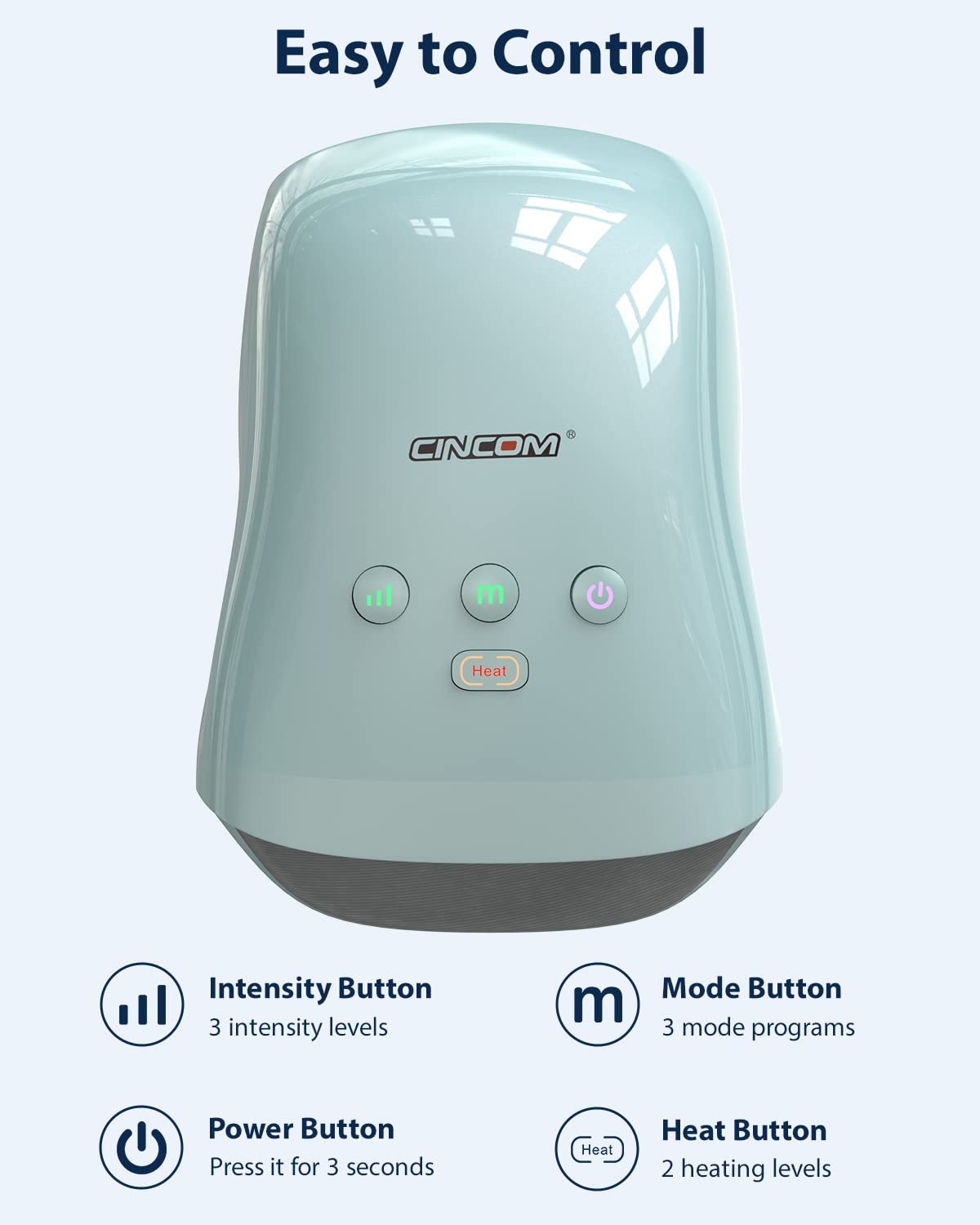 Cincom Hand Massager   Cordless Hand Massager With Heat And Compression For Arthritis And Carpal Tunnel(Fsa Or Hsa Eligible) (Bl