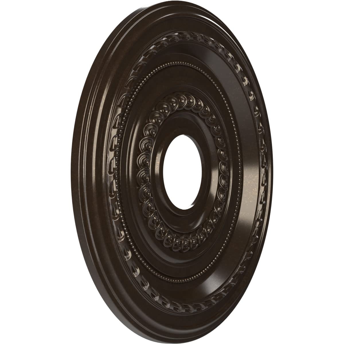 Ekena Millwork Cmp16Coeru Cole Thermoformed Pvc Ceiling Medallion (Fits Canopies Up To 4 1/2''), 16''Od X 3 1/2''Id X 1''P, Univ