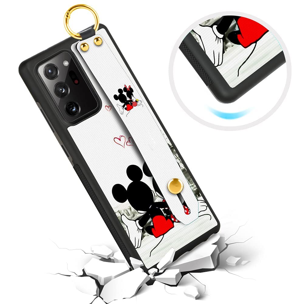 Cuwana Cartoon Case For Samsung Galaxy Note 20 Ultra 5G Case 6.9 Inch Cute Mickey Mouse Cartoon Character Design With Lanyard Wr