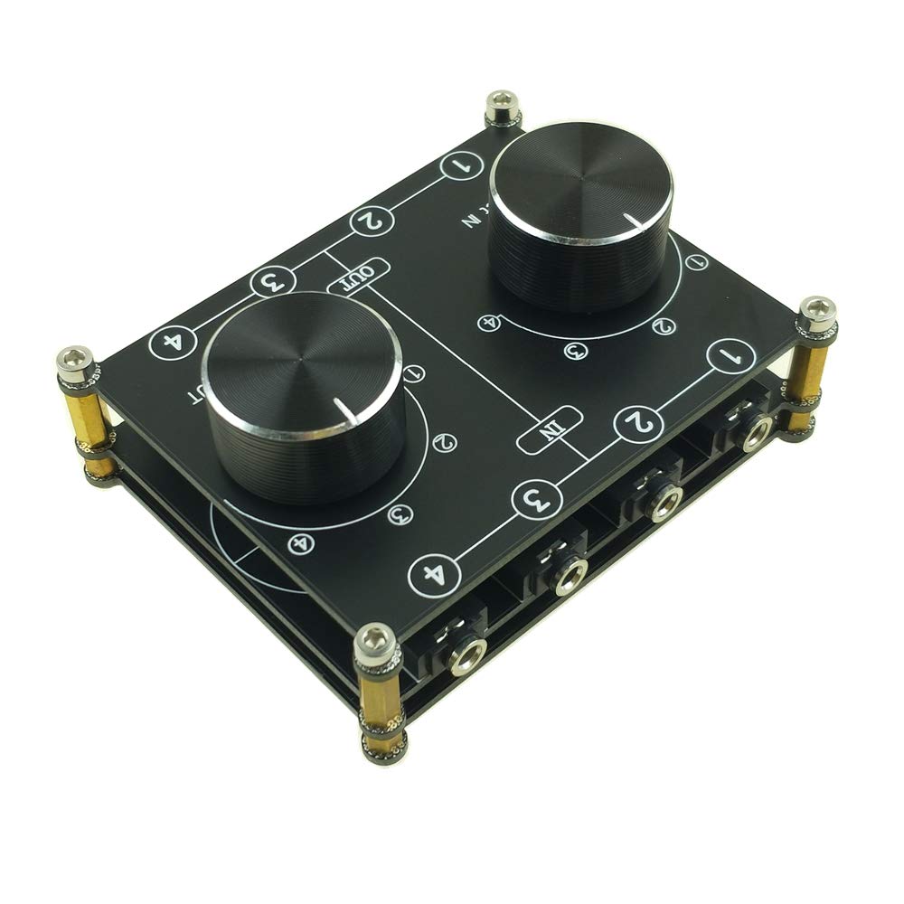 Usb Audio Select Box 4 Input 4 Output 3.5Mm Audio Switch Box, Aux Switcher, Stereo Audio ...