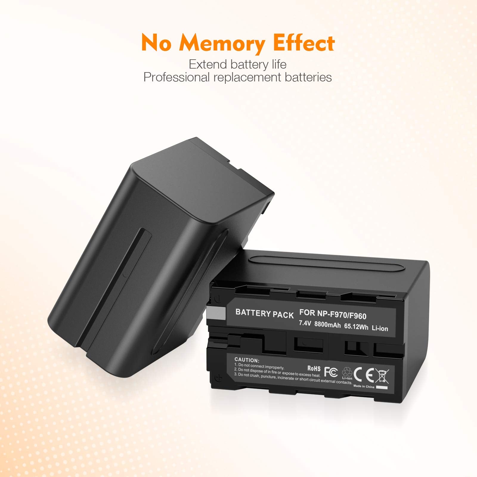2 Pack Np F970 Np F970 Battery For Sony Np F750, F550, F570, Tr917, Ccd Sc55, For Sony Nw Cn160 Cn 216 Led Light, Nw 759 74K 760