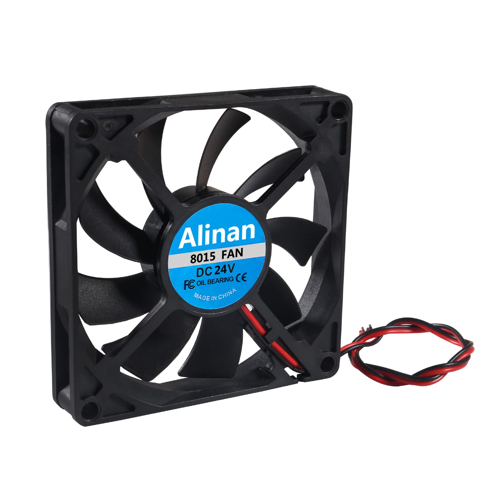 Alinan 4Pcs 8015 24V Fan 80X80X15Mm 2 Pin Sleeve Bearing Brushless Dc Cooling Fan For 3D Printer, Computer